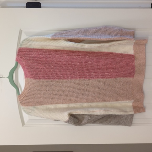 Kori America Colorblock V Neck Sweater - Picture 4 of 5